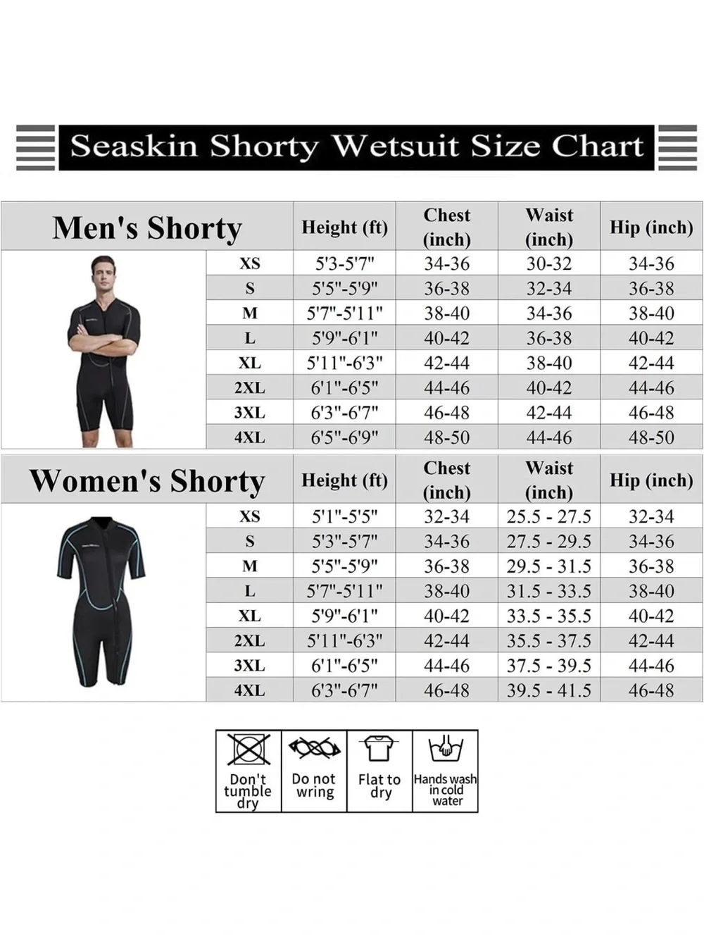 Seaskin 3MM Shorty Wetsuit Scuba-suit Medium Black Full Front Zip.